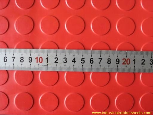 1 - hoja de goma industrial del botón redondo de la anchura del 1.5m, hoja de goma antirresbaladiza del suelo